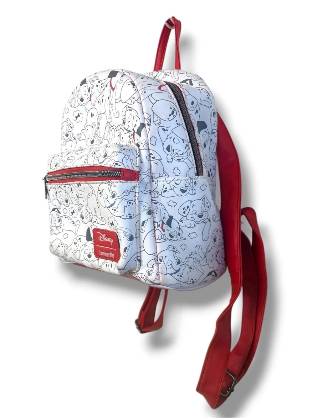 Loungefly Disney 101 Dalmatians Mini Backpack - White & Red